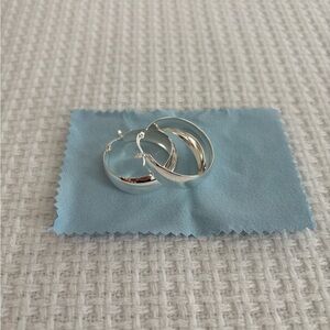 Elegant Silver Hoop Earrings